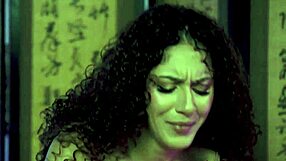 Busty Client Seduces Curly Teen Masseuse