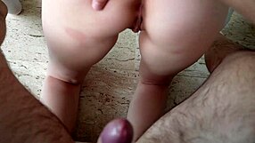 Big Ass Blue Eyed Brunette Takes Bent Over Anal Creampie Pov