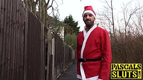 Chubby blonde Saskia bound squirting under rough dom slam