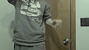 yo check me stripping naked in bathroom ripping clothes off my skinny waist big cock tease