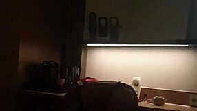 mature fit mistress teases with slow striptease ripping clothes off her tall petite frame