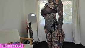 curvy model shows off sheer micro bikini in bedroom try-on