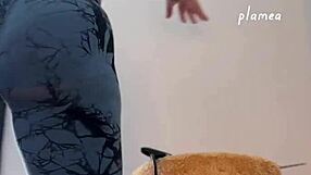 Perfect round ass conceals steamy workout secrets