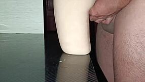 curvy sally takes huge cock anal bent over desk with creampie between fat thighs and gaping