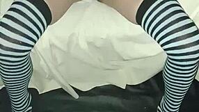 damn, this mature busty milf whore rubs her big clit til she squirts hard