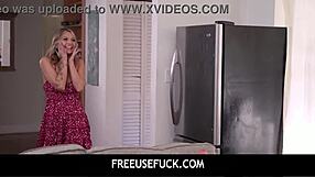 Freeuse Hot 18+ Step Sisters Threesome with Stepdad Bent Over Doggystyle Birthday Creampie