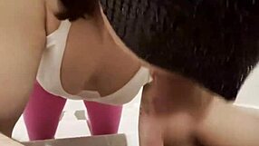 gym steps girl dominates your monster cock in femdom fitness dickflash