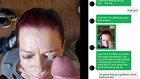 Redhead Stepmom Facefucked Roughly by Friend over Debt