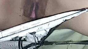 damn, this mature busty milf whore rubs her big clit til she squirts hard