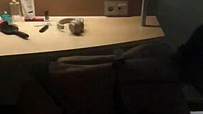 mature fit mistress teases with slow striptease ripping clothes off her tall petite frame