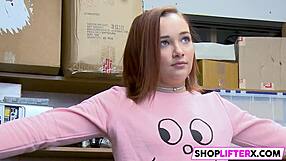 innocent-looking thief april reid caught stealing gets punished by monster big cock burglar in hardcore shop blowjob