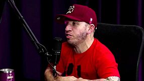 guy uses vibrator on naughty latina's pussy after bathroom stall hookup. he wonders about liberal relationship with swinging couple on sheer red