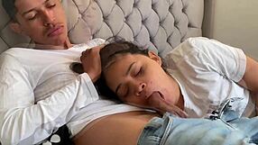 pervy stepdad stuffs cock in my mouth till he cums