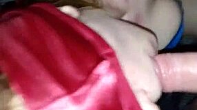 girlfriend blindfolded sucking unaware of filming