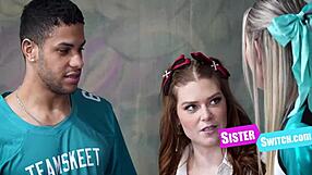 Swapping Teen Step Sis Uniform For Friend's Cheerleader