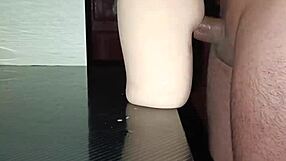 curvy sally takes huge cock anal bent over desk with creampie between fat thighs and gaping