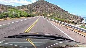 we cruise east oahu in the car chatting about mature milf sexual experiences and casting ideas