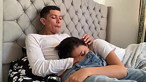 pervy stepdad stuffs cock in my mouth till he cums