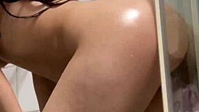 imagine her petite arab body glistening wet under shower streams teasing her tight holes