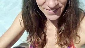 WILD POOL FUCK WITH SLUTTY MILF TITS BOUNCING CLOSE-UP CUMSHOT FACIAL