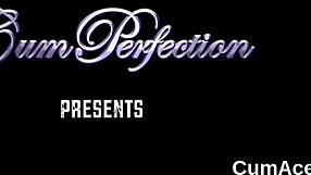 the flirty model kneels for blowbang as guys cover her face in jizz she swaps and swallows every drop