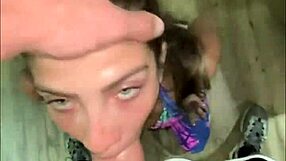 While we train i decide to fuck her hard and i cum in her mouth