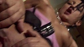 Old Man Gets Blowjob Then Fucks Woman While Brunette Masturbates Watching