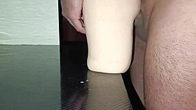 curvy sally takes huge cock anal bent over desk with creampie between fat thighs and gaping