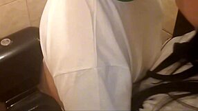 Teen Latina Student Fucks Classmate in Bathroom Uniform