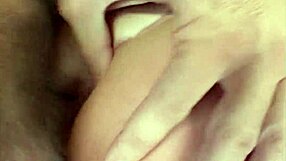 Blindfolded slave girl seduced into hard anal by young 18+ wife and big dick husband in MMF threesome