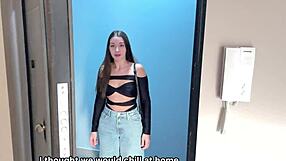 i rough fuck this stranger girl after she teases me with perfect natural tits on first date