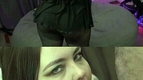 curvy fat cutie strips with dirty talk undressing clothes ripped on double screen