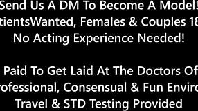 Aria Nicole's petite shaved pussy spread for tickling in nurse humiliation!