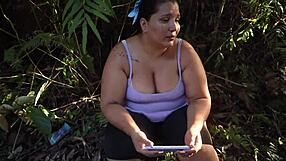 Latina Sucks Stranger Huge Cock Public Roadside Forest Cum Tits