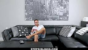 Stepbrother sneaks into busty blonde Aspen Romanoff's tight stepsis hole?