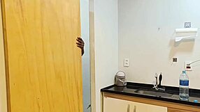 sexy brazilian fitness babe teaches neighbor squats