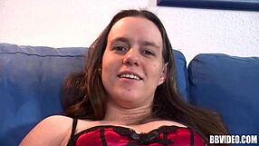 busty german milf fingers her big tits in solo masturbation show