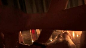 candlelit threesome teases big ass latina kissing frenzy