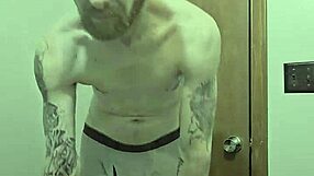 yo check me stripping naked in bathroom ripping clothes off my skinny waist big cock tease