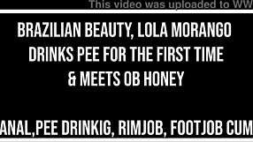 Lola Morango Gulps Pee First Time with Anal Gape ATM Rimming in 1on2!