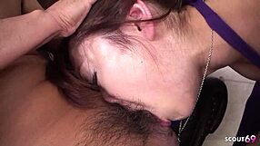 big ass japanese cougar gets first uncensored mmf double creampie 3some with rough cowgirl riding