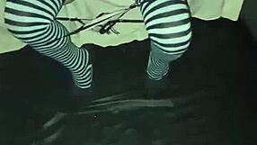 damn, this mature busty milf whore rubs her big clit til she squirts hard