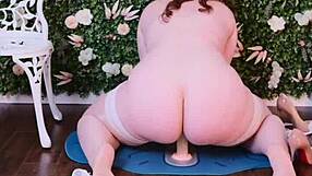 Thick bea york bounces curvy ass riding dildo toys compilation