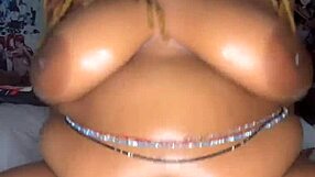 oiled bbw with big black cock rides your monster dick cowgirl moaning pretty fat tits bouncing?!