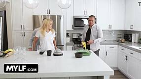 uhh horny stepson just pounds his big titted stepmom julia robbie raw in front of buddy... freeuse milf!