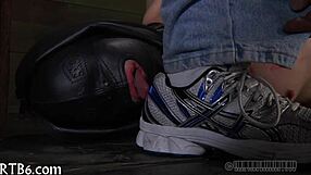 cutie bends for intense caning punishment on her tender skin