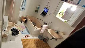 Brother SPIES me MASTURBATE in bath!