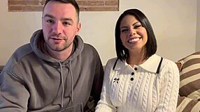 Behind Scenes Busty Latina Milf Kesha Ortega Showers with Andres Acosta Ass Worship