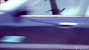 wanna see this busty teen fucked in public gangbang by highway?