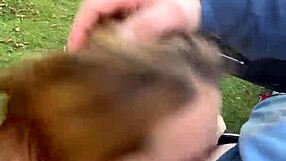 Cum hungry whore, why stop me in forest for rough facefuck and gagging deepthroat?